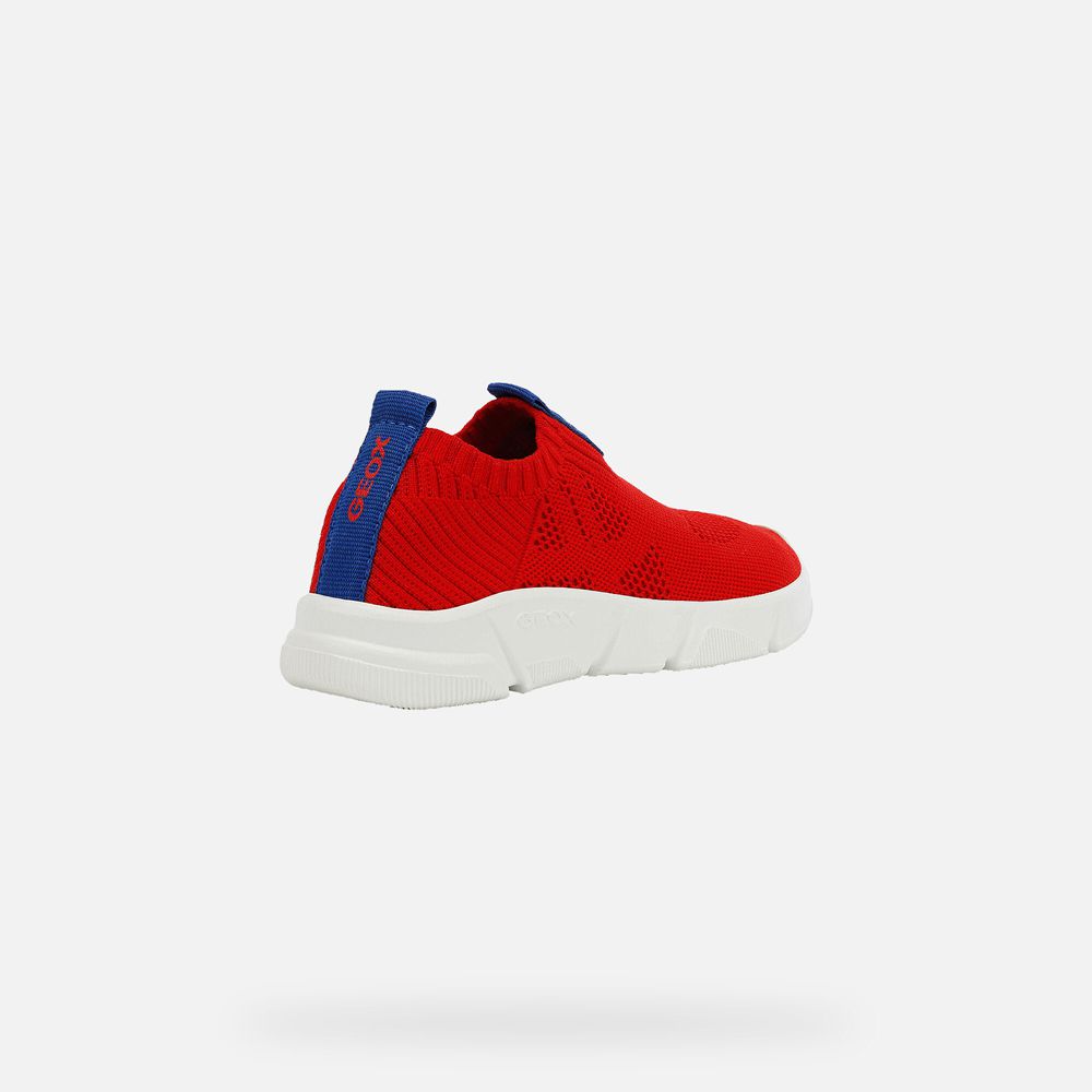 Geox Sneakers Red/White Aril - Geox Boys Shoes - ZBMSIL524